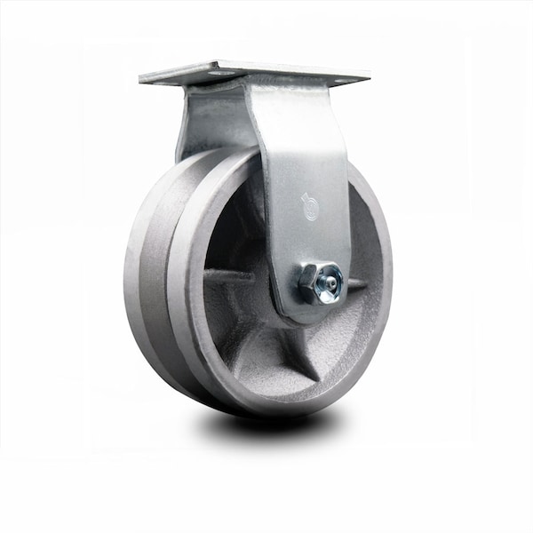 5 Inch V-Groove Semi Steel Cast Iron Wheel Rigid Caster with Ball Bearing SCC